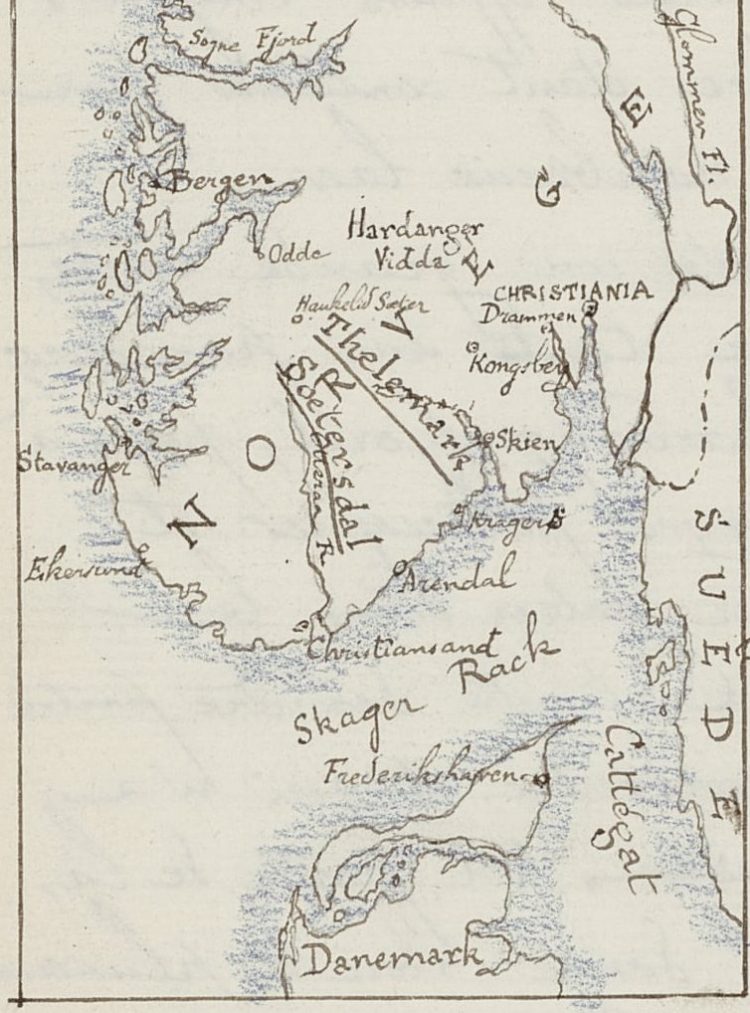 Carte de la Norvège, Alfred Focqué, 1886, M 1886 (1087)
